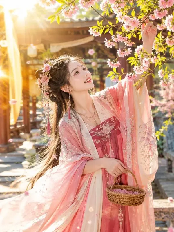 黄果剧场言情短剧《春深不知处》封面，米黄庭院里的少女剪影